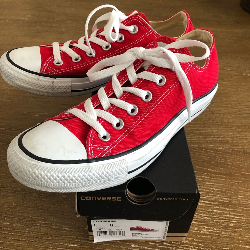 Red Converse All Star Ox Red sz 6/8